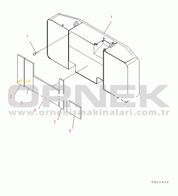 Komatsu PC600LC-6 S/N 10001-UP (Yurtdışı Versiyonu) COUNTER WEIGHT (EU SPEC.)(#10061-10999)