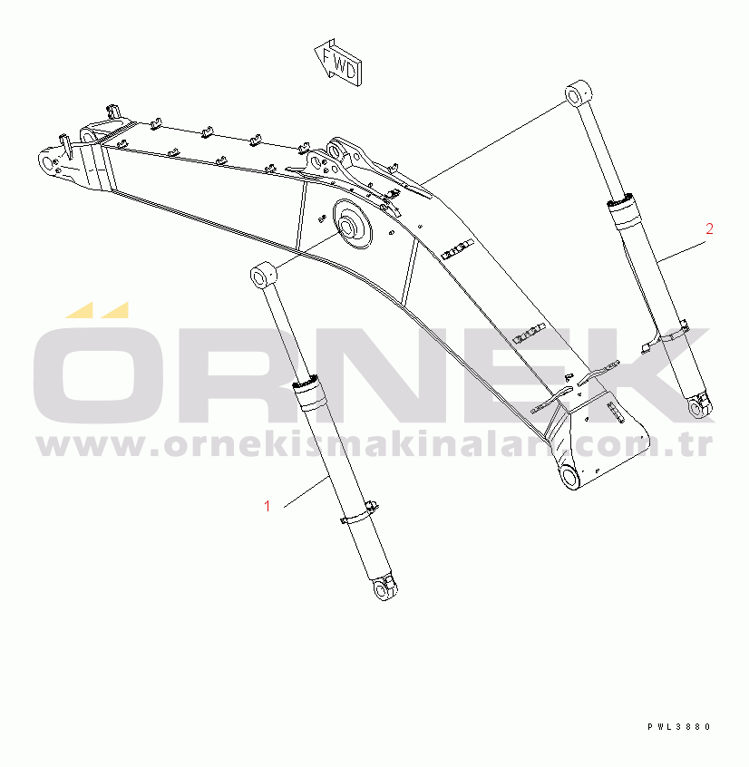 Komatsu PC600LC-6 S/N 10001-UP (Yurtdışı Versiyonu) BOOM CYLINDER (HBV)