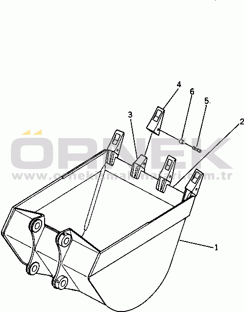 Komatsu PC60U-3 S/N 3801-UP LIGHT WORK BUCKET¤ 0.3M3¤ WIDTH 775MM