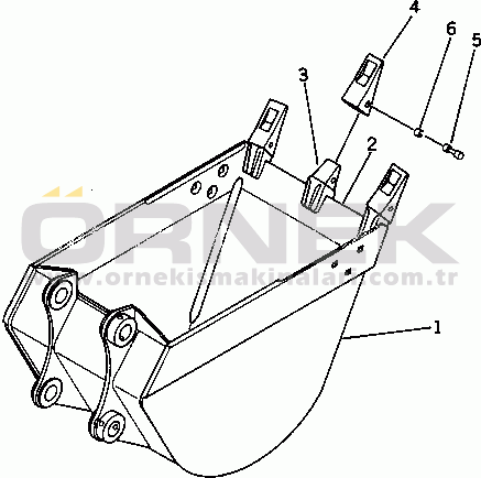 Komatsu PC60U-3 S/N 3801-UP TRENCHING BUCKET¤ 0.18M3¤ WIDTH 550MM