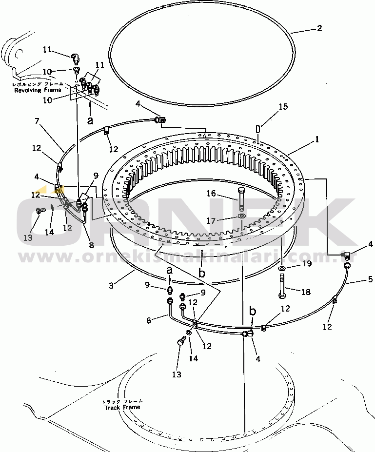 Komatsu PC650-3 S/N 10501-UP SWING CIRCLE