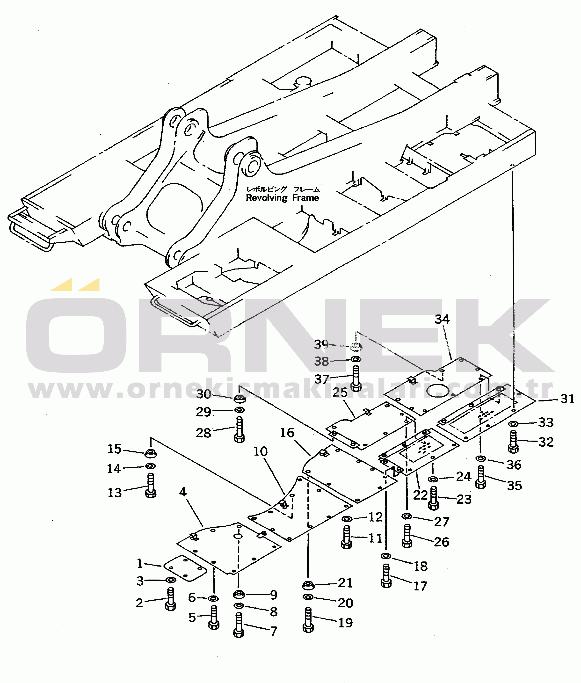 Komatsu PC650-5 S/N 20001-UP UNDER COVER (FOR LEFT SIDE DECK) (HEAVY DUTY)