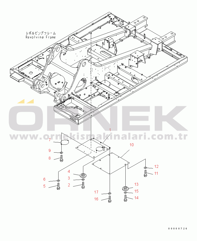 Komatsu PC650-7-M1 S/N 40001-UP UNDER COVER (HEAVY DUTY) (REVOLVING FRAME) (R.H.)