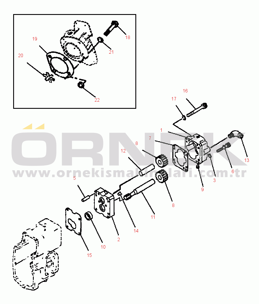 Komatsu PC650-3 & PC650LC-3 S/N A15001-UP FUEL GEAR PUMP