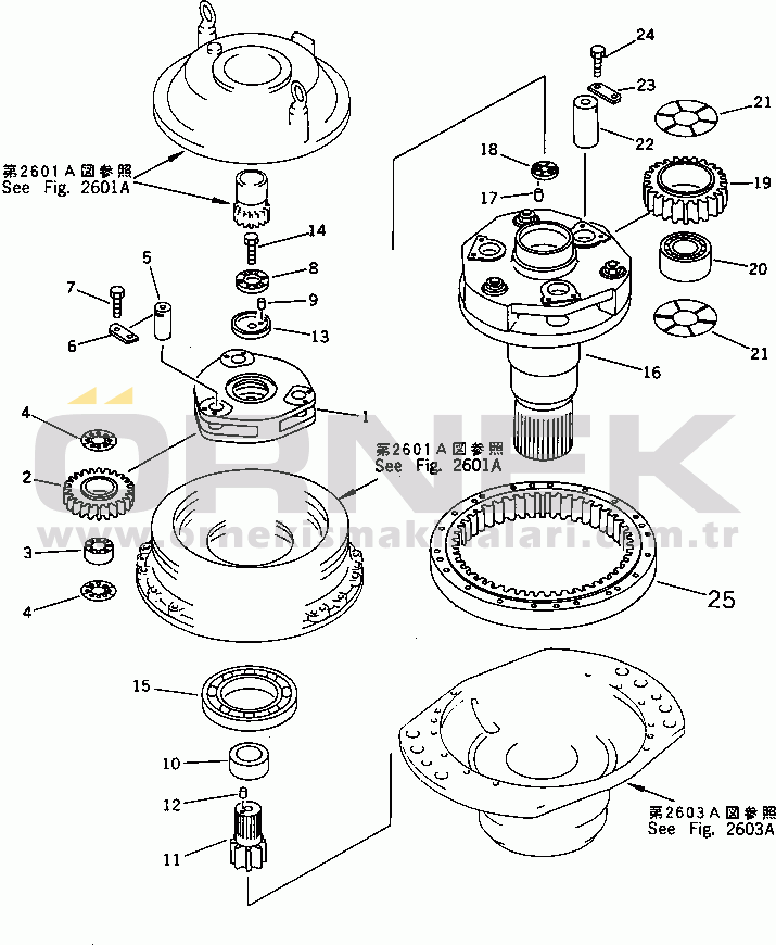 Komatsu PC650SE-3 S/N 10501-UP SWING MACHINERY (2/3)(#11119-)