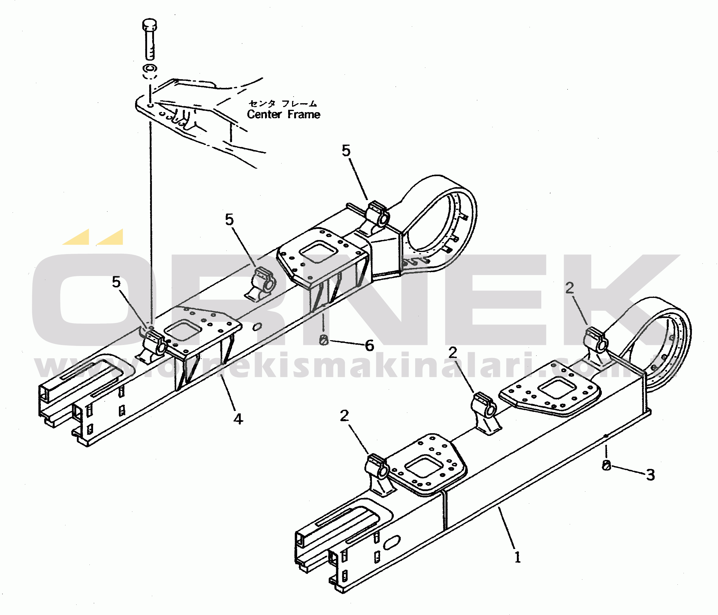Komatsu PC650SE-5 S/N 20001-UP TRACK FRAME