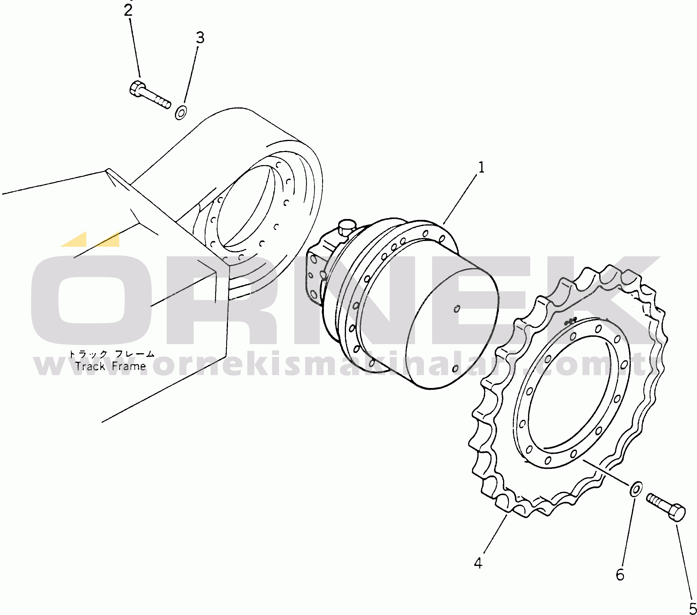 Komatsu PC70-6 S/N 34101-UP SPROCKET