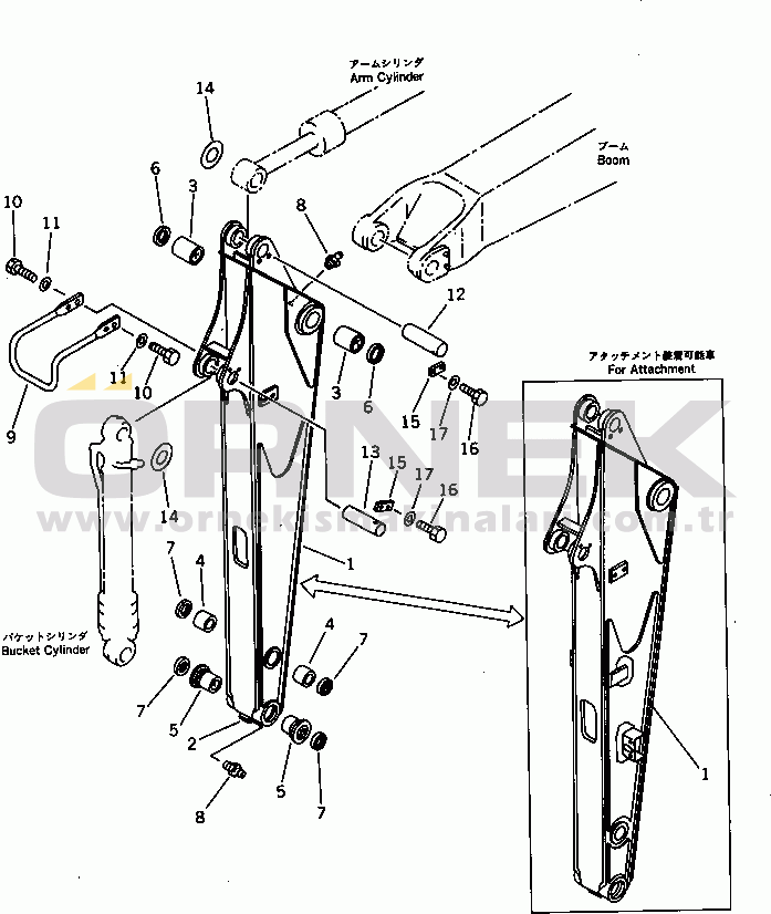 Komatsu PC70-6 S/N 34101-UP ARM