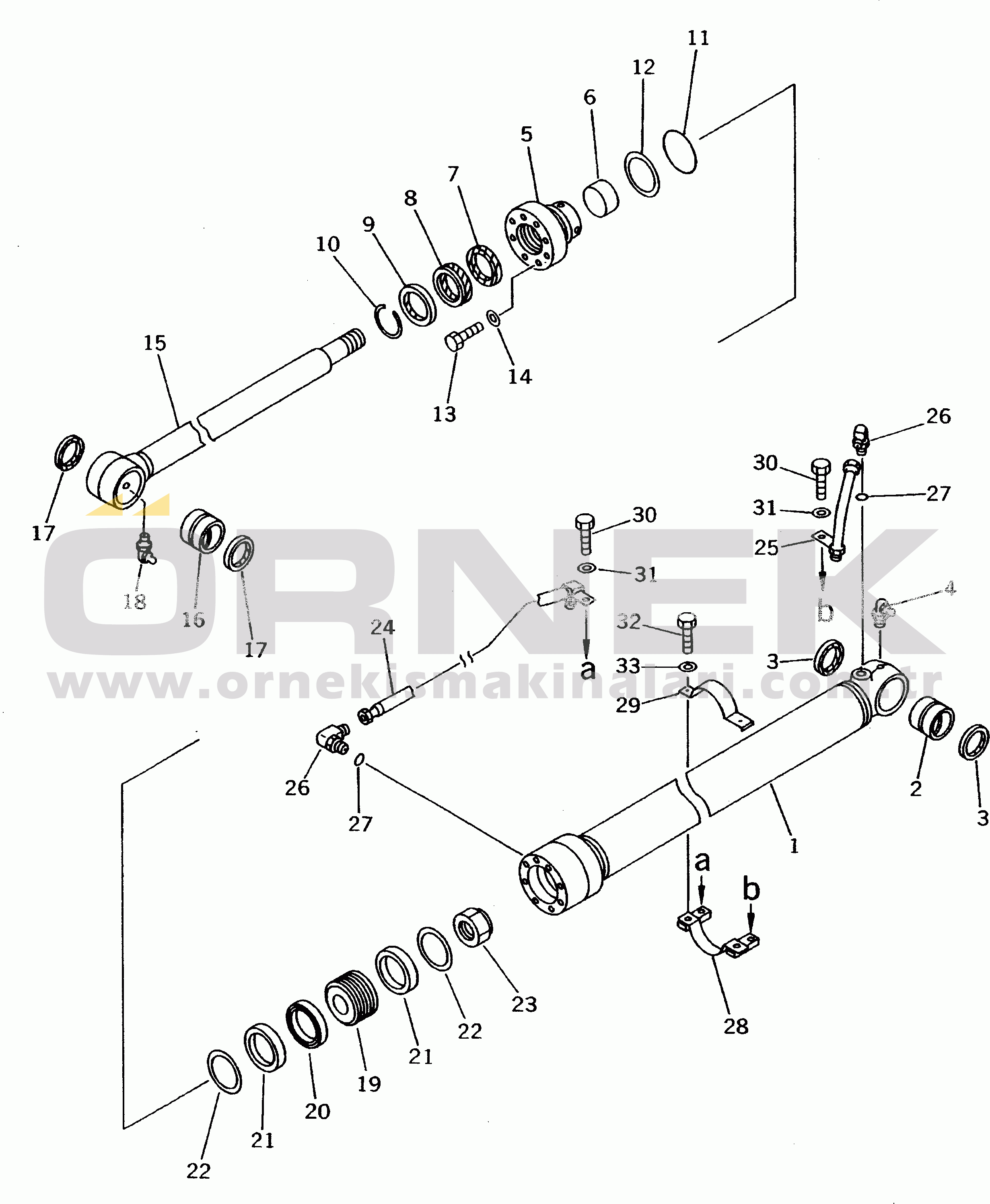Komatsu PC70-6 S/N 34101-UP BUCKET CYLINDER