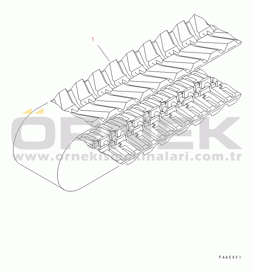 Komatsu PC70-7E S/N 45001-UP TRACK SHOE (RUBBER SHOE)(#45001-52373)