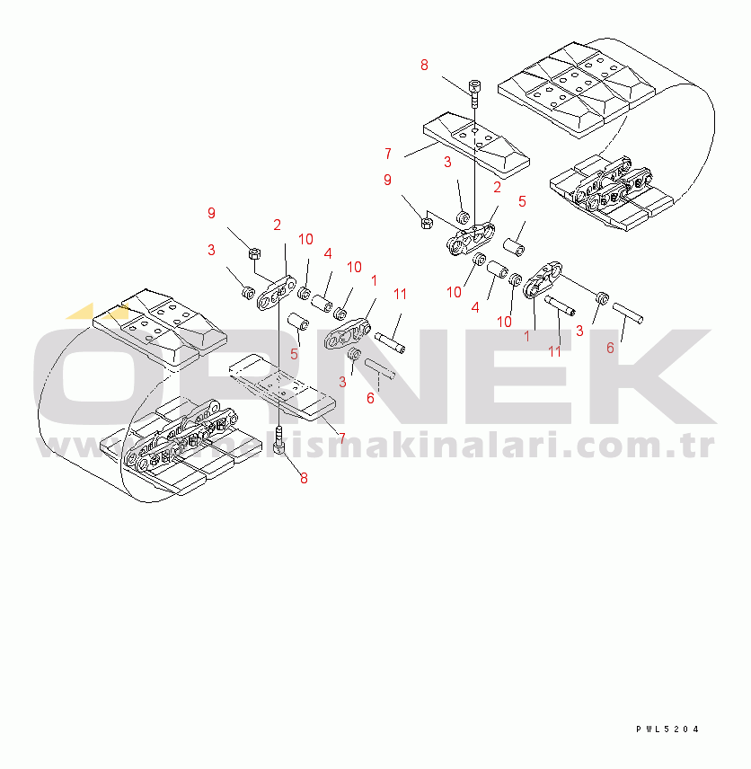 Komatsu PC70-7E S/N 45001-UP TRACK SHOE (NEW ROAD LINER) (450MM WIDE)