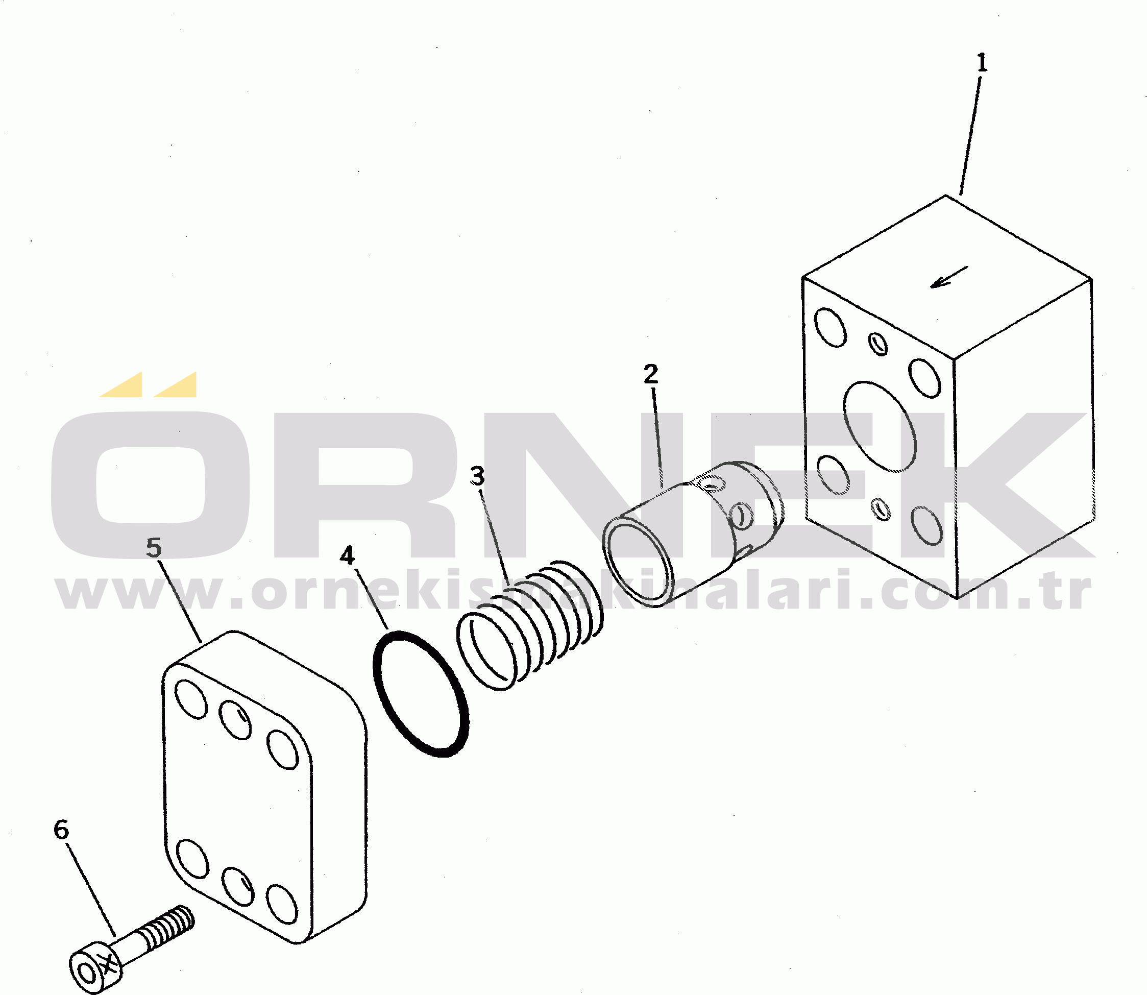 Komatsu PC710SE-5 S/N 10001-UP VALVE DELIVERY PIPING (ARM) (CHECK VALVE)