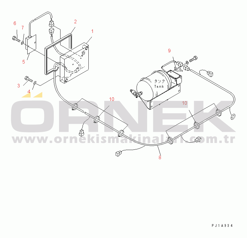 Komatsu PC750-6 S/N 10001-UP SHUTTLE VALVE LINE (HARNESS) (SWING UP)(#10239-10999)