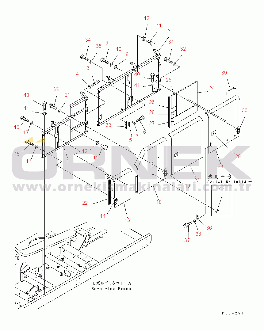 Komatsu PC750-6 S/N 10001-UP LEFT SIDE COVER (MACHINE CAB)(#10001-10173)