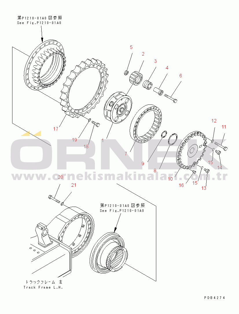 Komatsu PC750-6 S/N 10001-UP FINAL DRIVE (3RD CARRIER)(#10001-10291)