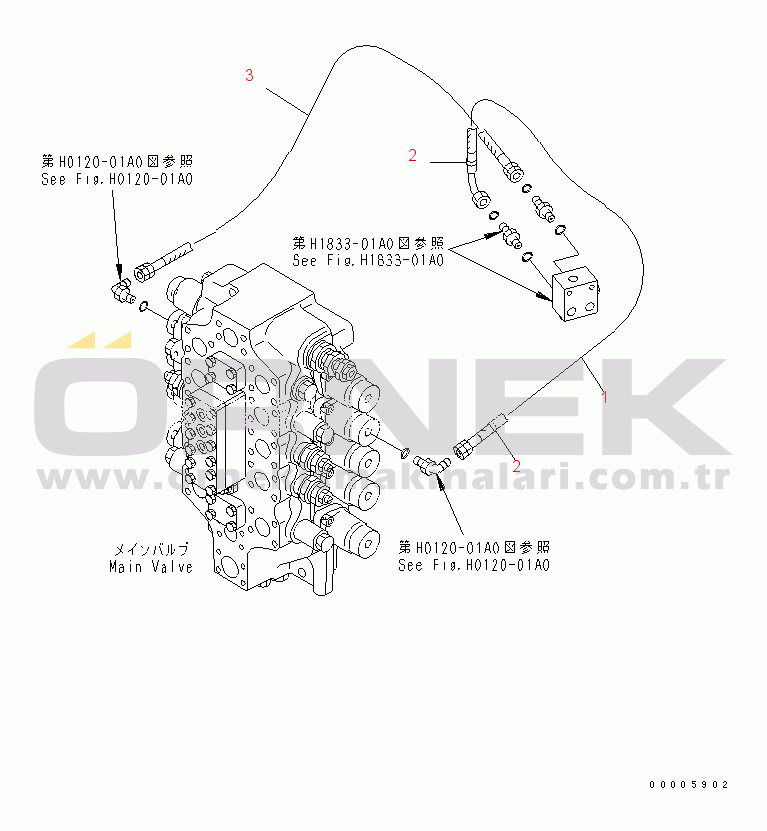 Komatsu PC750-7-M1 S/N 20001-UP PPC SWING LINE