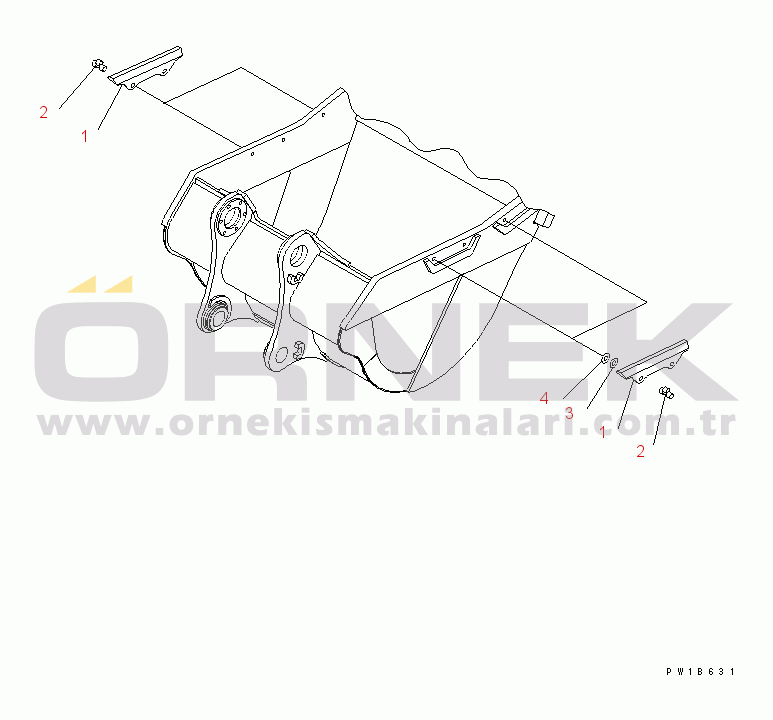 Komatsu PC750-7-M1 S/N 20001-UP SIDE SHROUD (FOR HEAVY DUTY BUCKET)