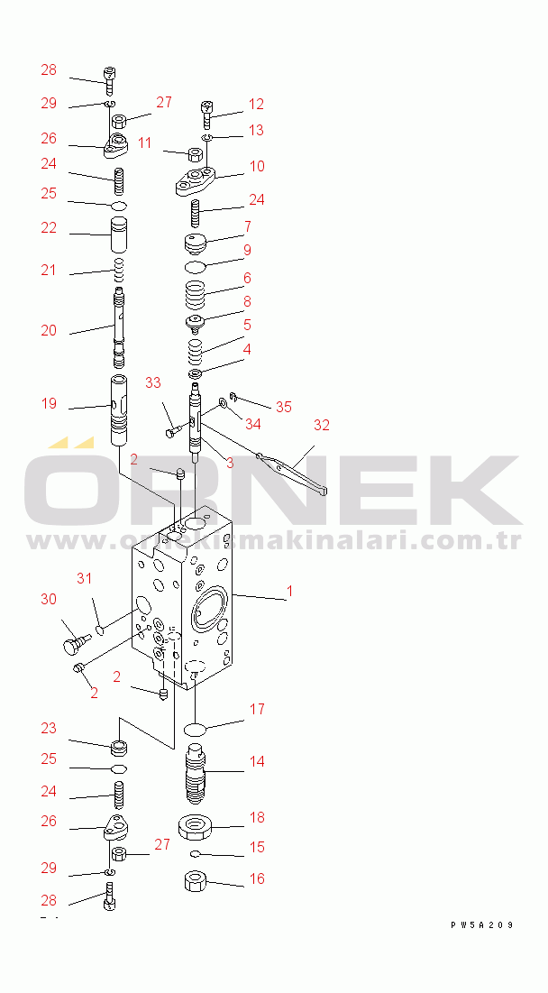 Komatsu PC750-7-M1 S/N 20001-UP MAIN PUMP (10/14) (N0.1 PUMP)