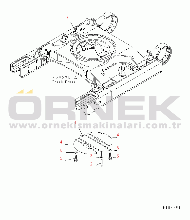 Komatsu PC750SE-6 S/N 10001-UP TRACK FRAME UNDER COVER (COMPO.)