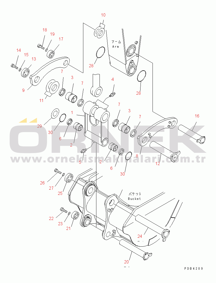 Komatsu PC750SE-6 S/N 10001-UP BUCKET LINK (FOR BACKHOE) (SE)