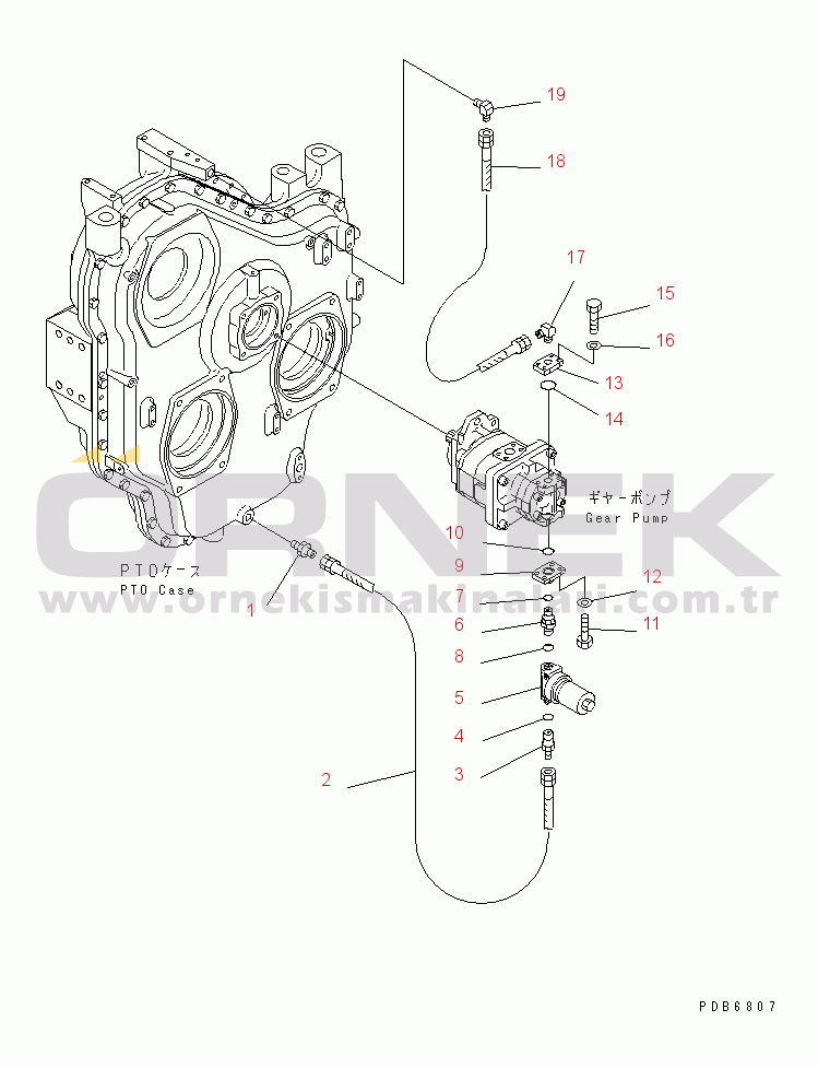 Komatsu PC750SE-6K S/N K30001-UP POWER TAKE OFF (FILTER)(#K30001-K31999)