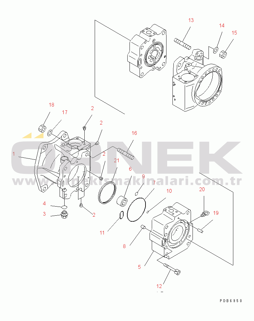 Komatsu PC750SE-6K S/N K30001-UP MAIN PUMP (1/9) (NO.2 PUMP)(#K30001-K31999)