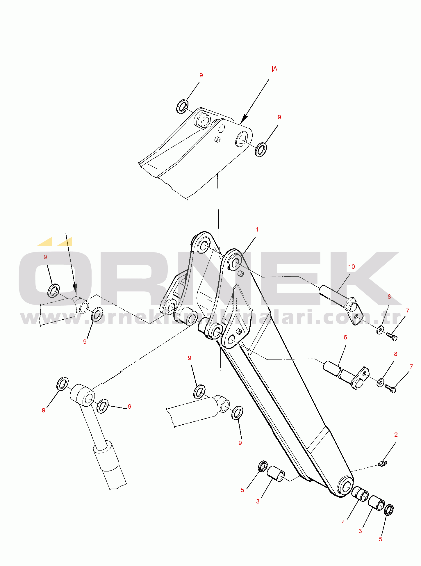 Komatsu PC75R-2 USA S/N 22E5200001-UP 1st BOOM