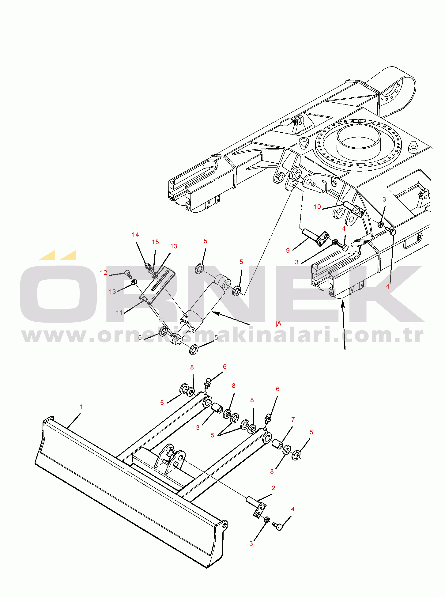 Komatsu PC75R-2 USA S/N 22E5200001-UP BLADE L=2250 mm