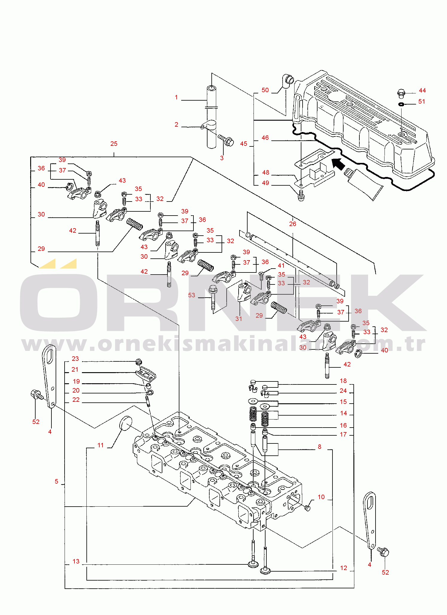 Komatsu PC75R-2 PC75R-2HD S/N 22E5210001-UP CYLINDER HEAD