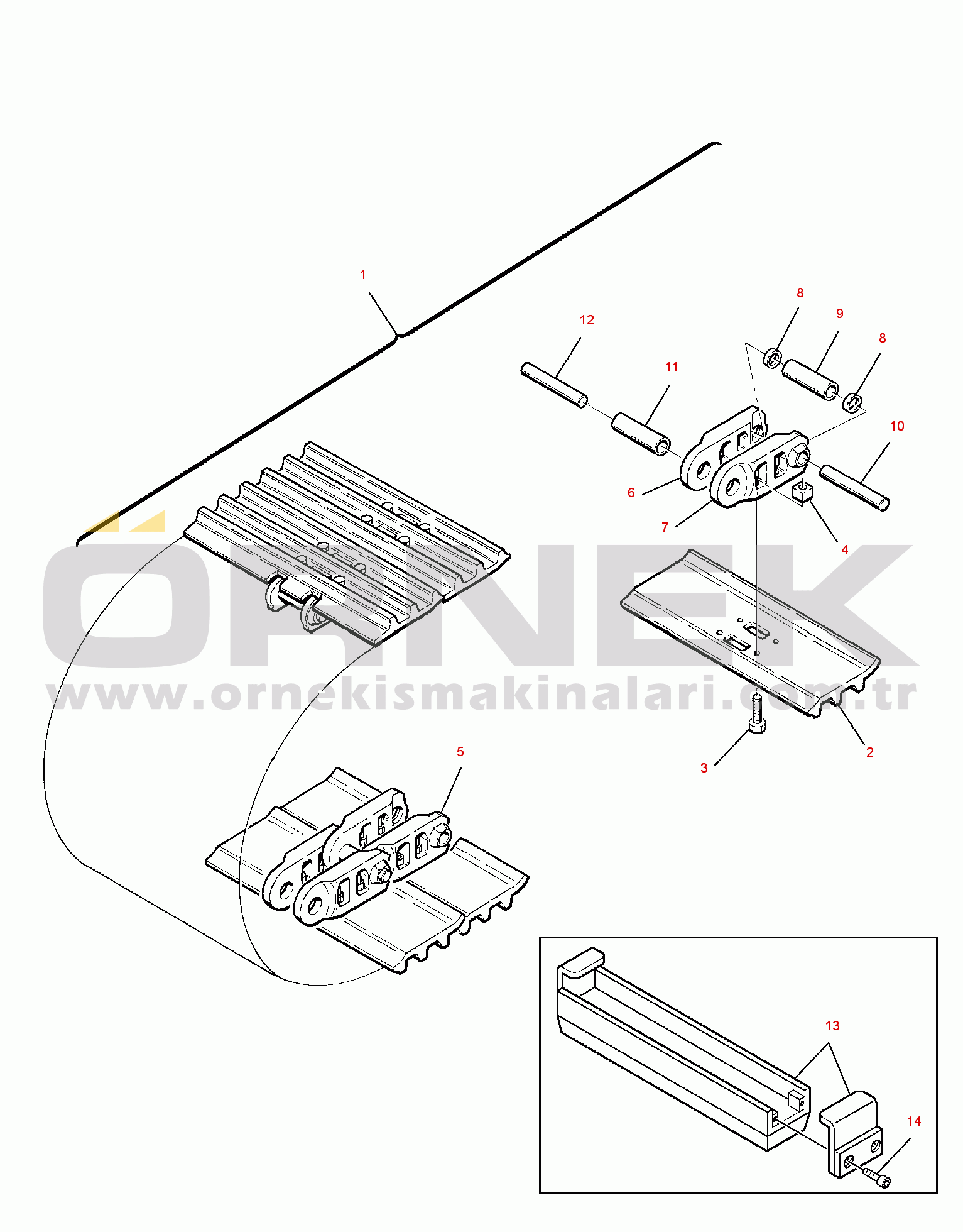 Komatsu PC75R-2 PC75R-2HD S/N 22E5210001-UP TRACK SHOE (L=450 mm)