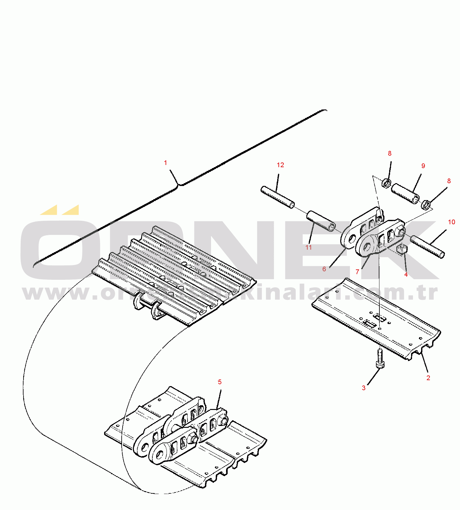Komatsu PC75R-2 PC75R-2HD S/N 22E5210001-UP TRACK SHOE (L=500mm)(HD VERSION)
