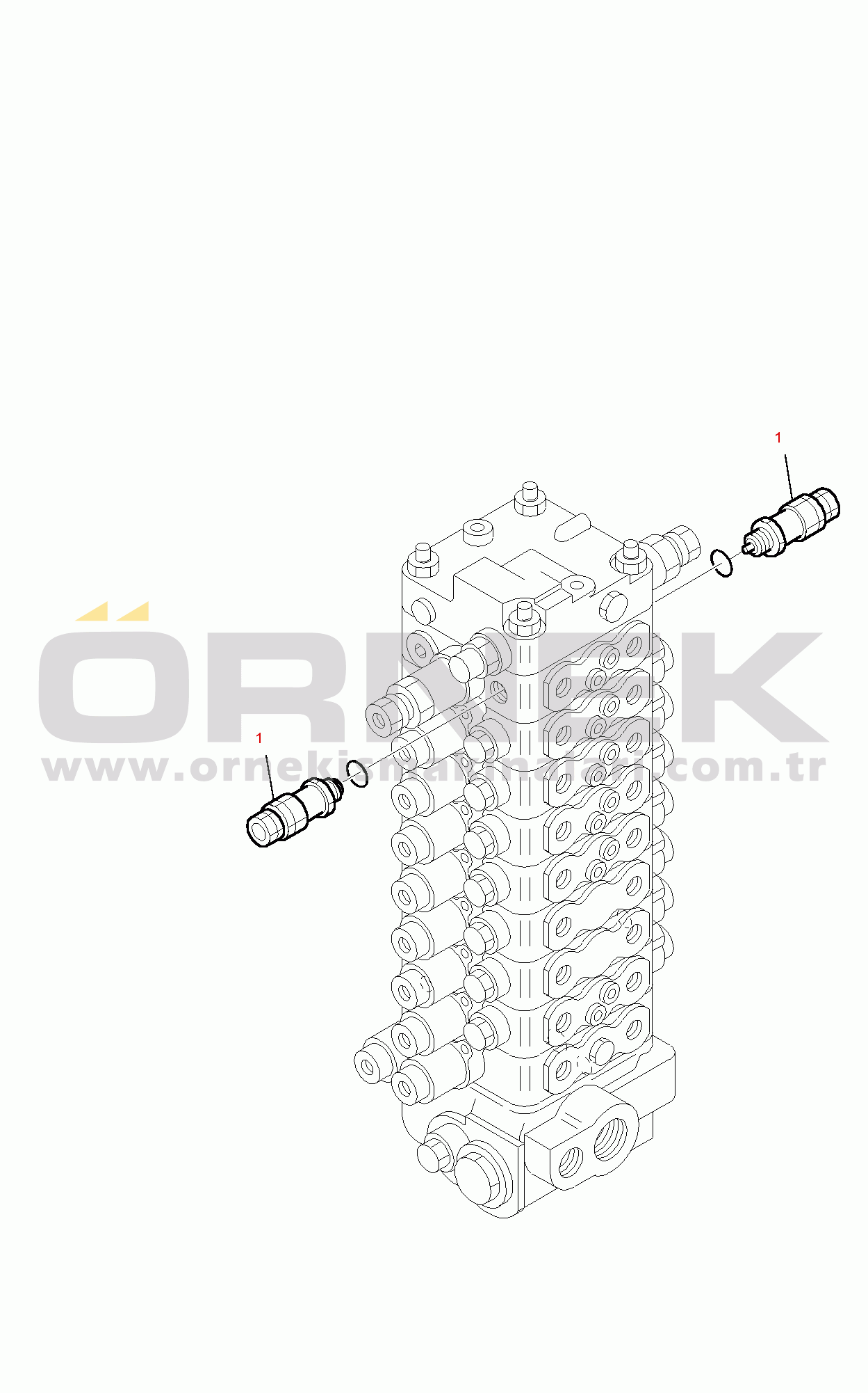 Komatsu PC75R-2 PC75R-2HD S/N 22E5210001-UP CONTROL VALVE (SAFETY VALVE)