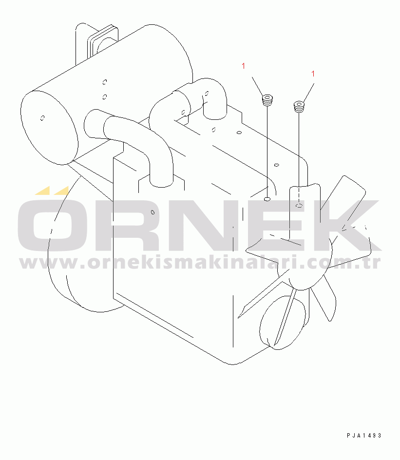 Komatsu PC75UU-2E S/N 5001-UP ENGINE MOUNT (HEATER) (CANOPY)