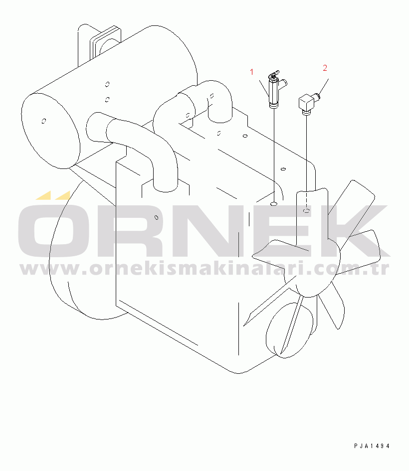 Komatsu PC75UU-2E S/N 5001-UP ENGINE MOUNT (HEATER) (CAB)