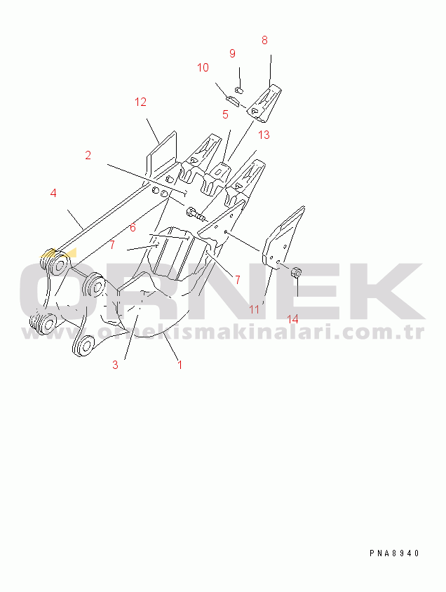 Komatsu PC75UU-2E S/N 5001-UP BUCKET¤ 0.11M3 (MINI 0.18M3) WIDTH 550MM(#10371-)