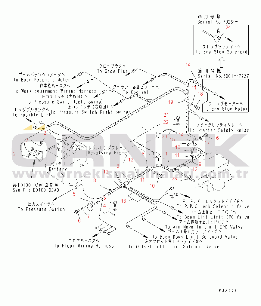 Komatsu PC75UU-2 S/N 5001-UP ELECTRICAL (MAIN HARNESS) (CANOPY AND CAB)