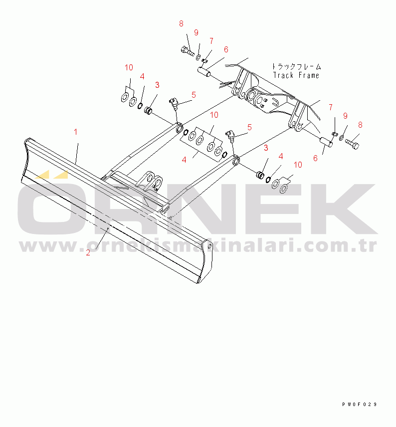 Komatsu PC78MR-6 S/N 1001-UP (For EU) BLADE (WIDE BLADE)