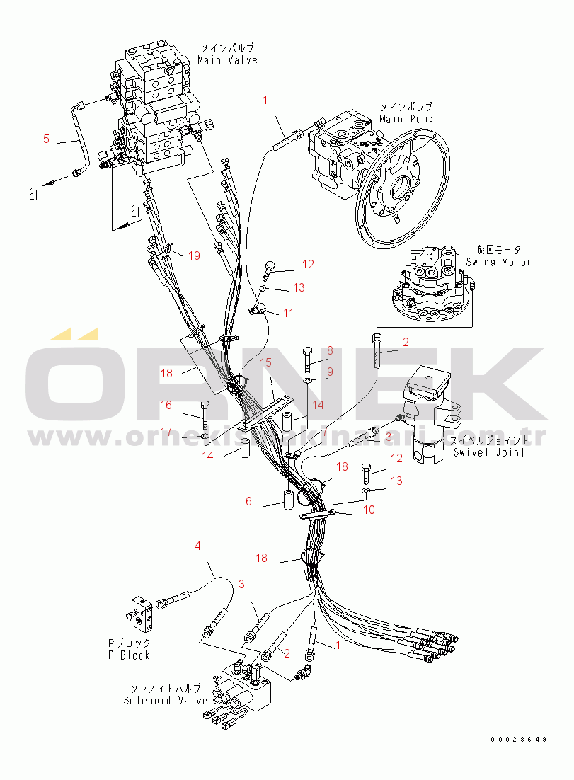 Komatsu PC78US-6 S/N 4001-UP (Yurtdışı Versiyonu) P.P.C MAIN LINE (2/4)(#6501-)