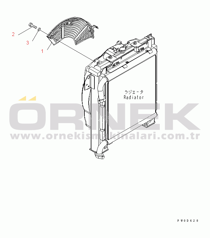 Komatsu PC78UU-6 S/N 22001-UP FAN GUARD (FOR HEATER)
