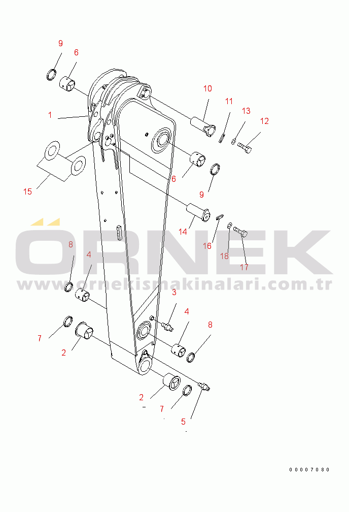 Komatsu PC800-7 S/N 40001-UP (Overseas Version) ARM (3.6M) (FOR BACKHOE)
