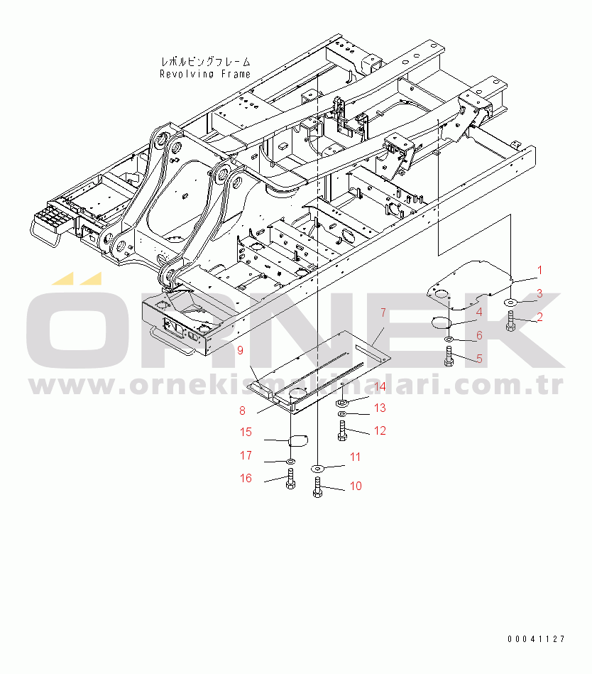 Komatsu PC800-8K S/N K50001-UP UNDER COVER (REVOLVING FRAME) (CENTER AND R.H.)