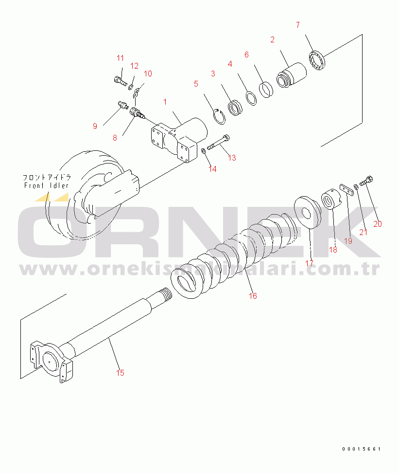 Komatsu PC800-8K S/N K50001-UP TRACK FRAME (IDLER CUSHION) (R.H.)