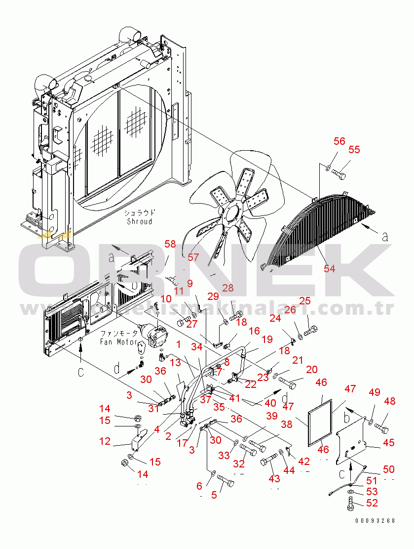 Komatsu PC800LC-8 S/N 50001-UP (ecot3) COOLING (FAN MOUNTING) (FAN MOTOR PIPING)(#55269-)