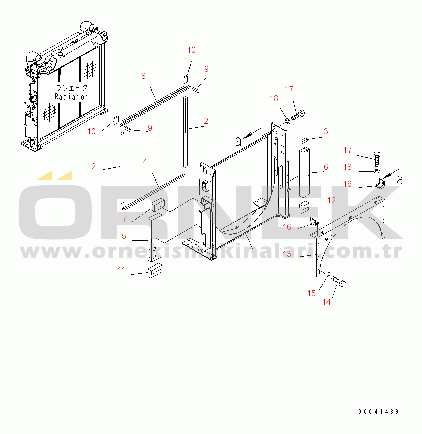 Komatsu PC850-8 S/N 10001-55000 (ecot3) COOLING (SHROUD)(#10001-)