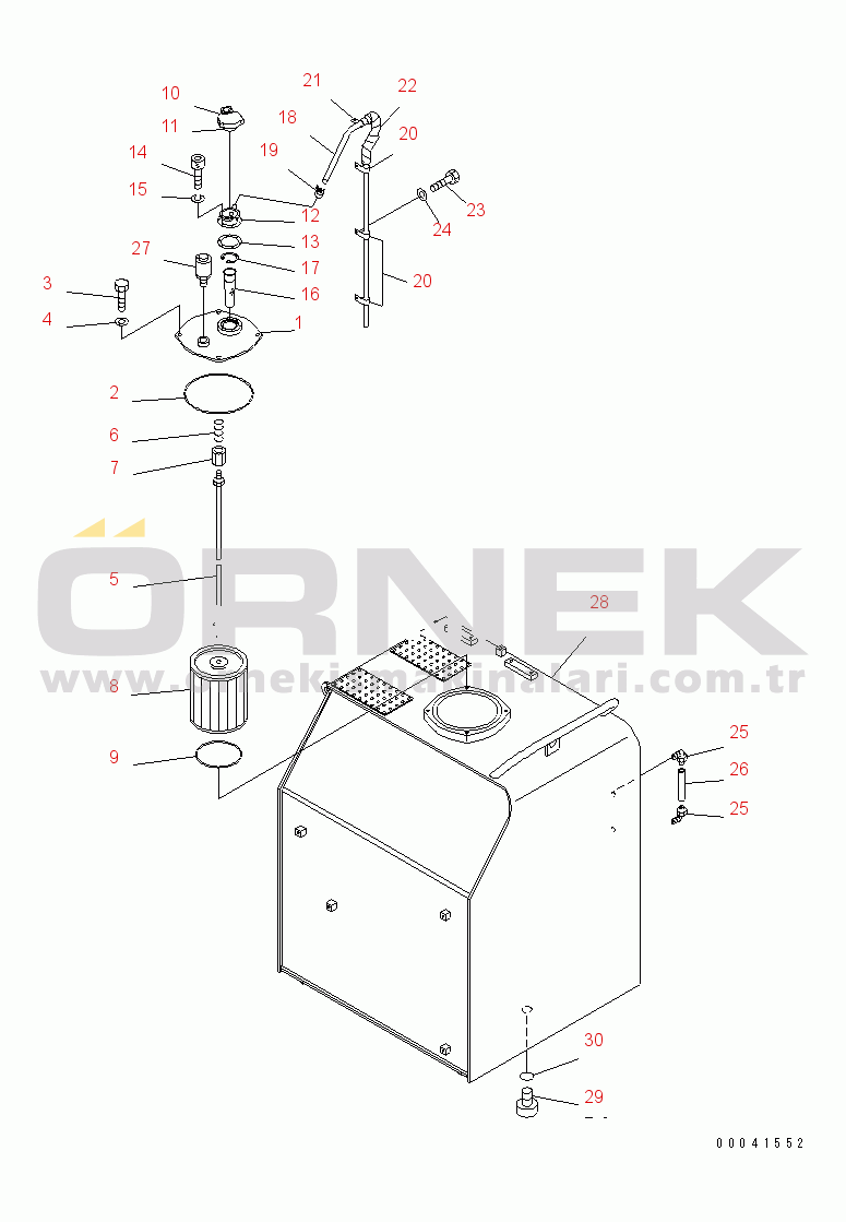 Komatsu PC850-8 S/N 10001-55000 (ecot3) HYDRAULIC TANK(#10001-)