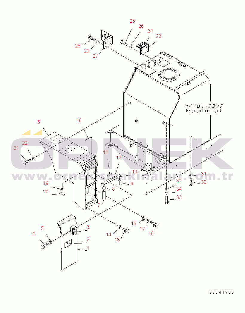 Komatsu PC850-8 S/N 10001-55000 (ecot3) HYDRAULIC TANK (PARTITION)(#10001-)