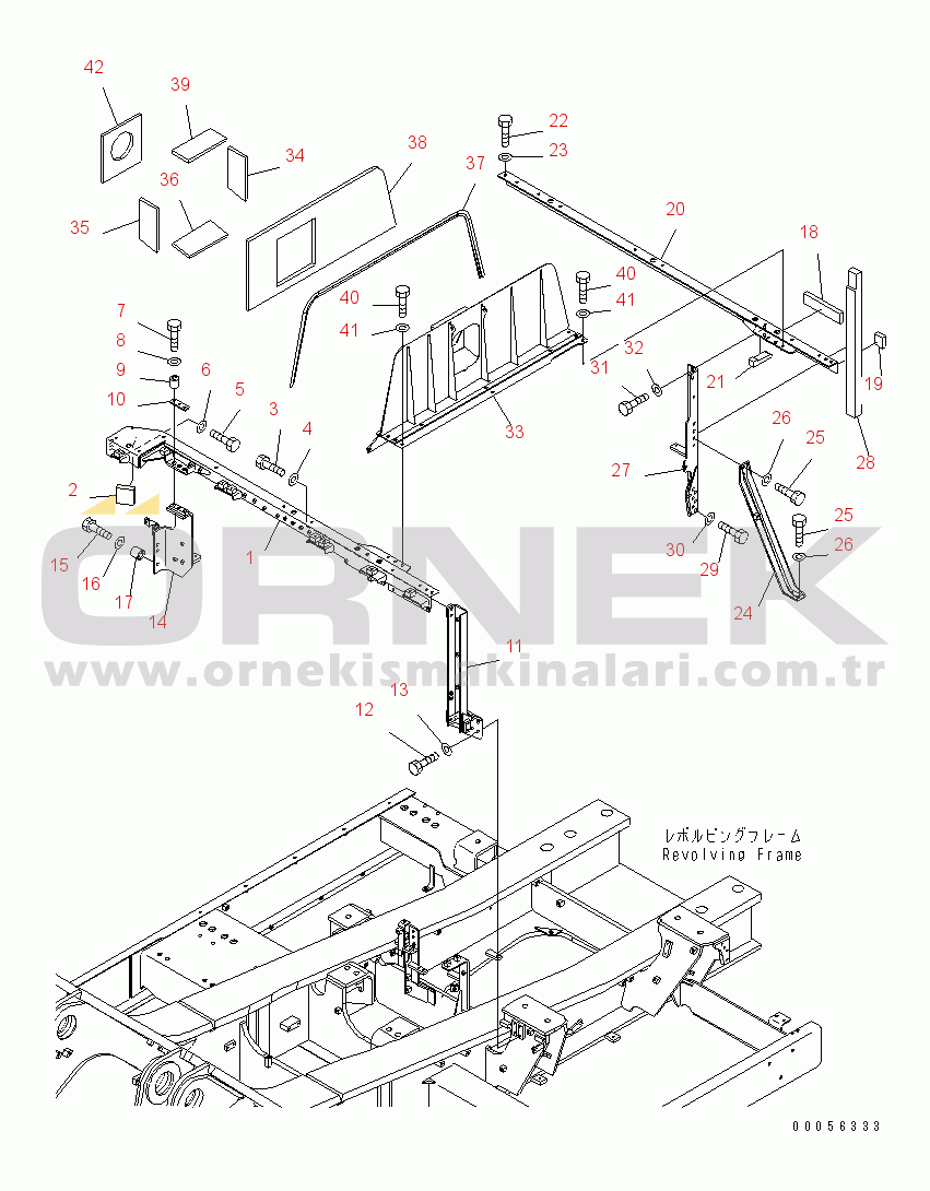 Komatsu PC850SE-8 S/N 50001-UP FRAME (ENGINE ROOM) (MACHINE CAB) (KAL SPEC.)(#55132-)
