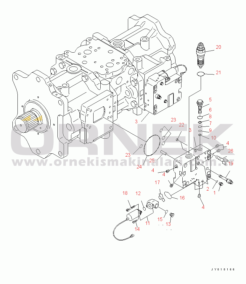 Komatsu PC850SE-8 S/N 50001-UP MAIN PUMP (8/15)(#55222-)