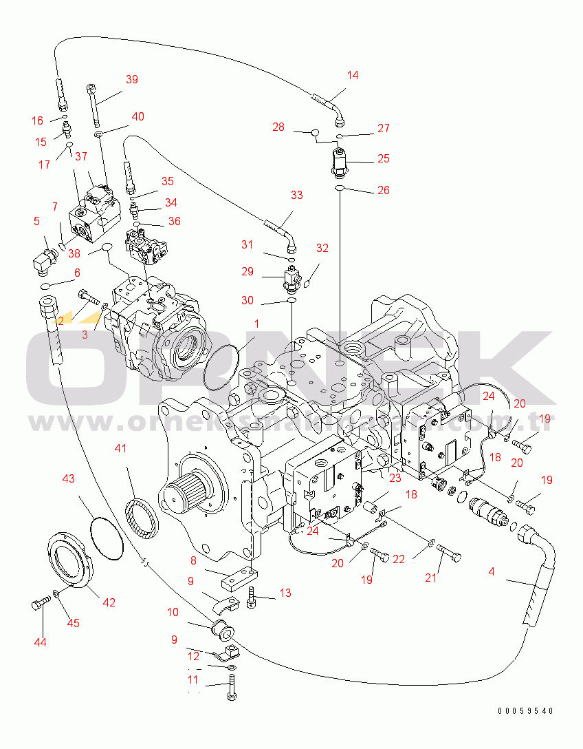 Komatsu PC850SE-8R S/N 60001-UP (W/O EGR) MAIN PUMP (14/14)(#60001-60019)