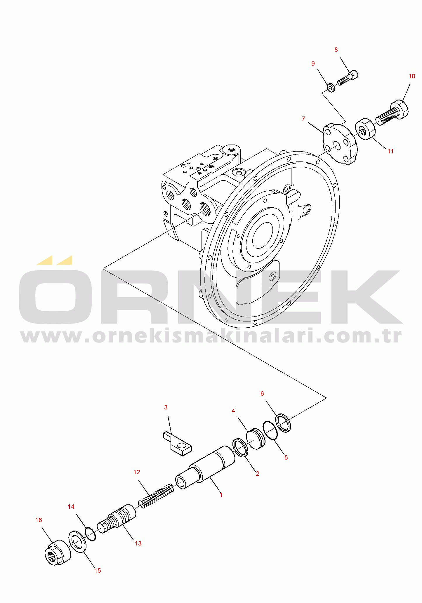 Komatsu PC95R-2 S/N 21D5200001-UP HYDRAULIC PUMP (4/9)